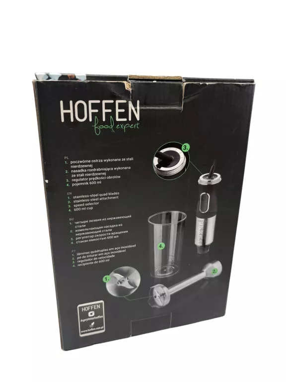 BLENDER RĘCZNY HOFFEN 1000W HB-2212