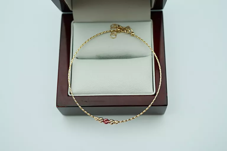 DELIKATNA ZŁOTA BRANSOLETKA 585 0,84G 19CM