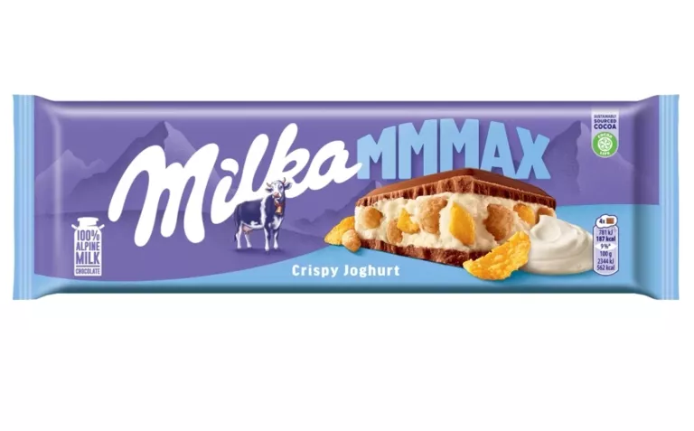 CZEKOLADA MILKA DUŻA MLECZNA MMMAX CRISPY JOGHURT O SMAKU JOGURTOWYM 300 G