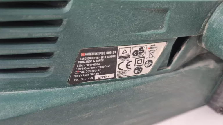 SZLIFIERKA TAŚMOWA PARKSIDE PBS 600 B1