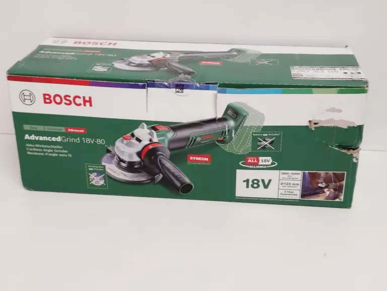 BOSCH ADVANCEDGRIND SZLIFIERKA KĄTOWA 18V-80 | 0 603 3E5 100