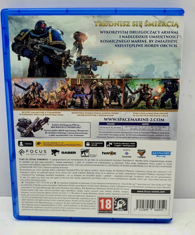 GRA NA PS5 SPACE MARINE PL PEGI 18
