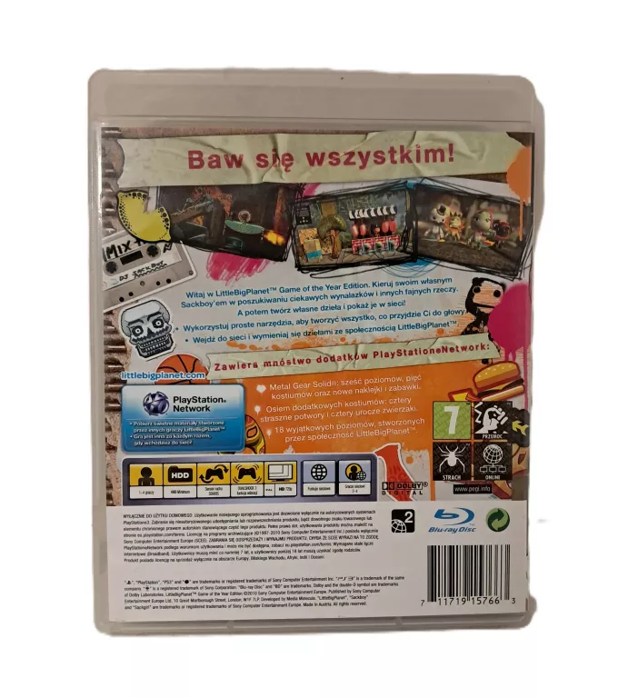 GRA PS3 LITTLE BIG PLANET POLSKA WERSJA
