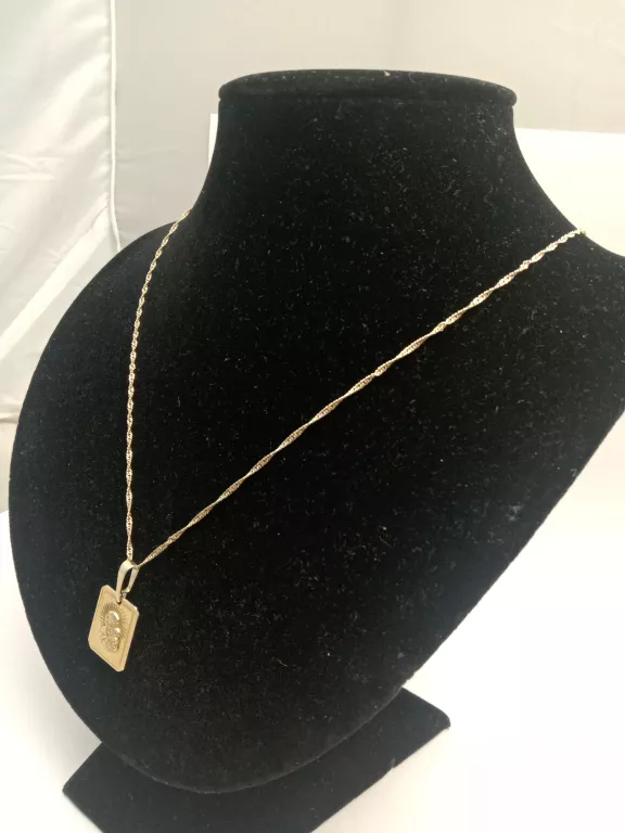 WYJĄTKOWY SREBRNY ŁAŃCUSZEK Z ZAWIESZKĄ 4,4 G 925