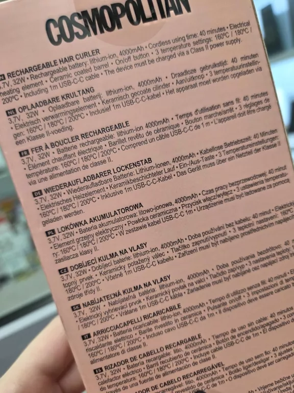 LOKÓWKA DO WŁOSÓW CERAMICZNA BEZPRZEWODOWA KOMPAKTOWA TURYSTYCZNA 3 TRYBY