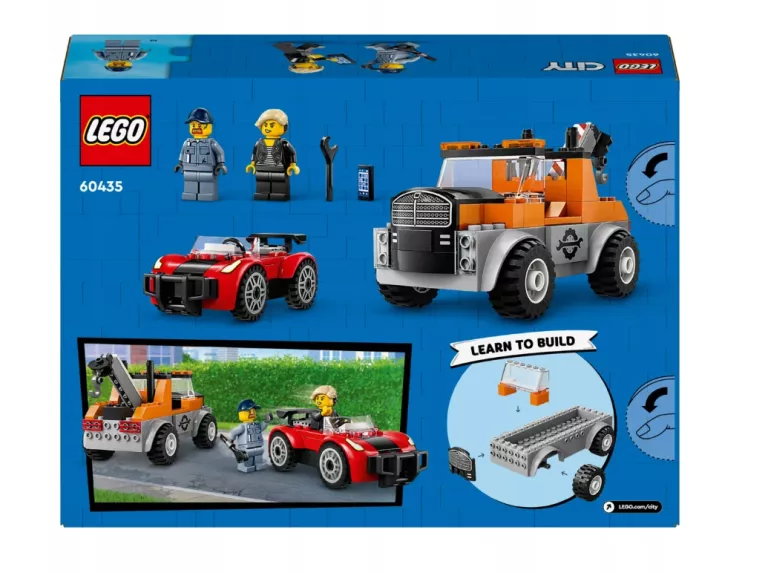 LEGO CITY 60435 SAMOCHÓD POMOCY DROGOWEJ -USZKODZONE PUDEŁKO-