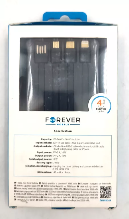 POWERBANK FOREVER 10000MAH/PUD