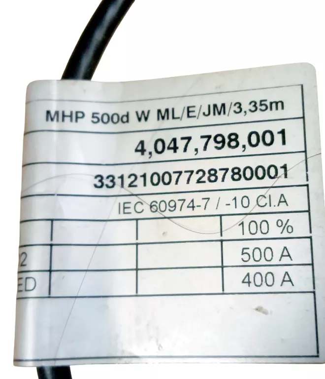 UCHWYT SPAWALNICZY FRONIUS MHP 500D W ML/E/UD/4,35M