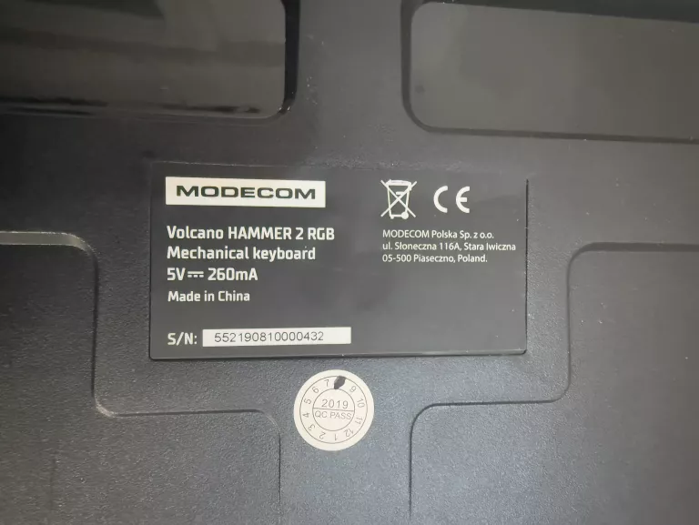 KLAWIATURA MODECOM VOLCANO HAMMER 2 RGB