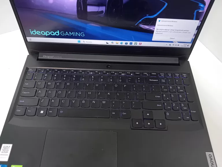 LAPTOP LENOVO IDEAPAD GAMING 3 15IHU6  I5/8 GB/512 GB