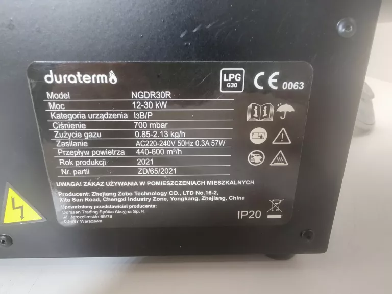 NAGRZEWNICA DURATERM NGDR30R 30KW