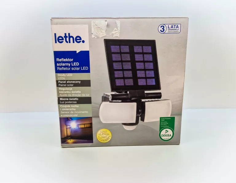 LETHE REFLEKTOR SOLARNY LED Z CZUJNIKIEM RUCHU