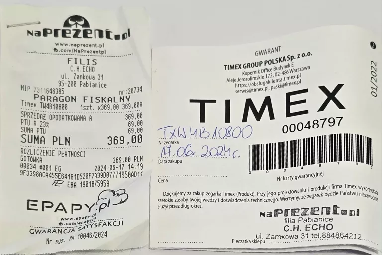 TIMEX ZEGAREK MĘSKI TW4B10800 GWARANCJA