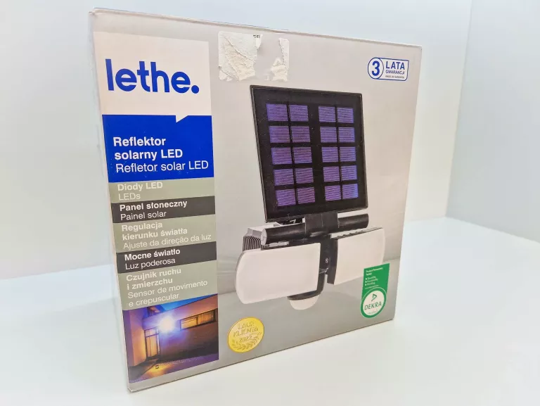 LETHE REFLEKTOR SOLARNY LED Z CZUJNIKIEM RUCHU