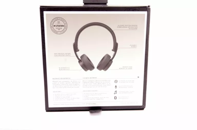 SŁUCHAWKI NAUSZNE BEZPRZEWODOWE URBANISTA DETROIT BLUETOOTH CZARNE