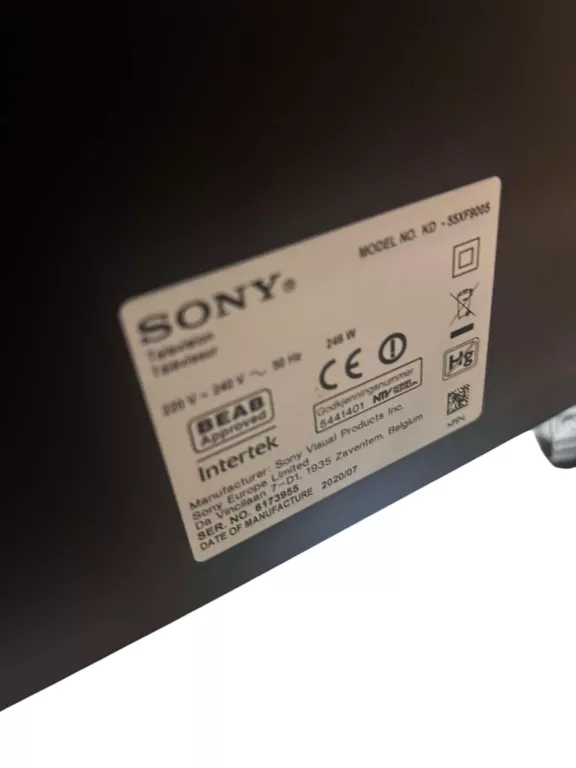 TELEWIZOR SONY FX559005 55CALI 120HZ
