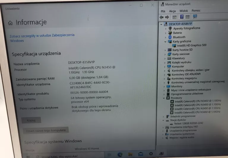 LAPTOP TECLAST TBOOK F7 14" 6/128GB CELERON N3450