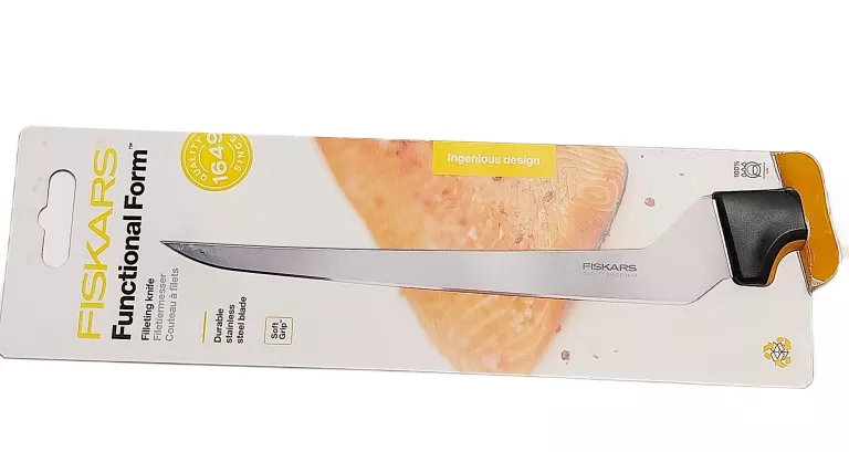 NÓŻ FISKARS DO FILETOWANIA RYB MIĘSA BARDZO OSTRY DŁUGI W BLISTRZE 20,5CM