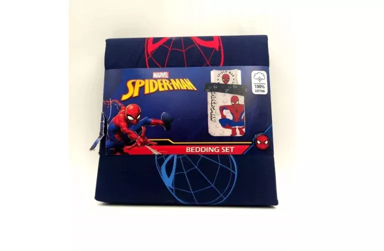 SZAŁOWA POŚCIEL DZIECIĘCA MARVEL SPIDER-MAN 140/200CM BAWEŁNA STAN CUDO