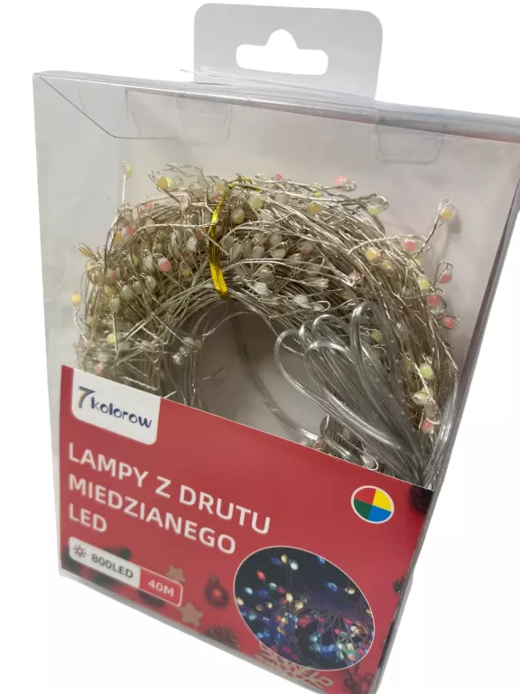 LAMPKI 800 LED NA DRUCIE 40M / POWYSTAWOWE