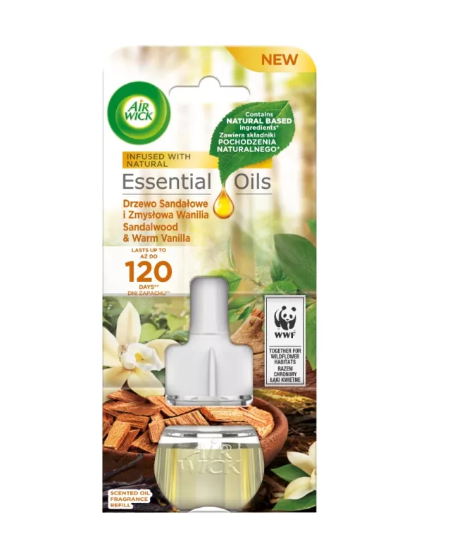 AIR WICK ESSENTIAL OILS DRZEWO SANDAŁOWEI ZMYSŁOWA WANILIA