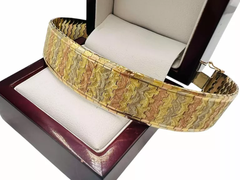 ZŁOTA PIĘKNA BRANSOLETKA 19 CM 43,7