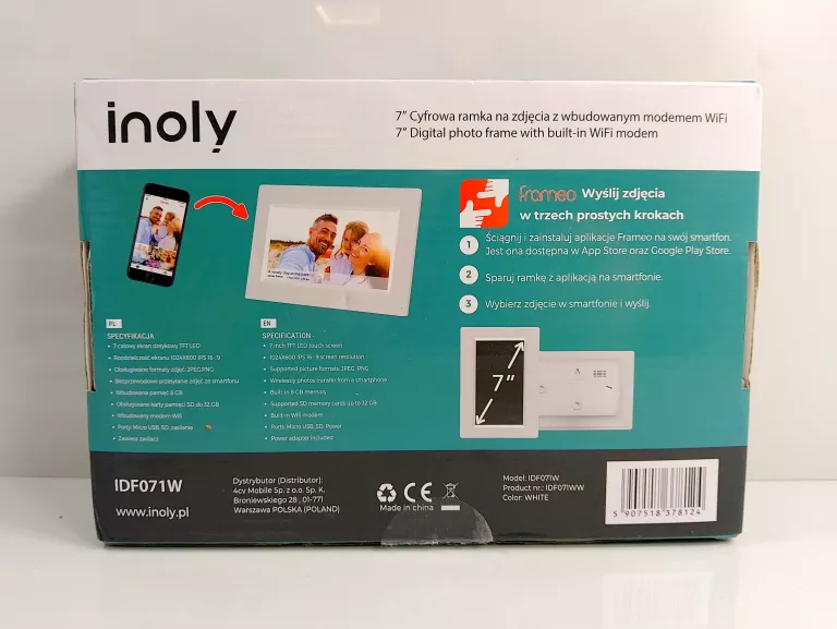 TABLET CYFROWA RAMKA NA ZDJĘCIA INOLY IDF071W