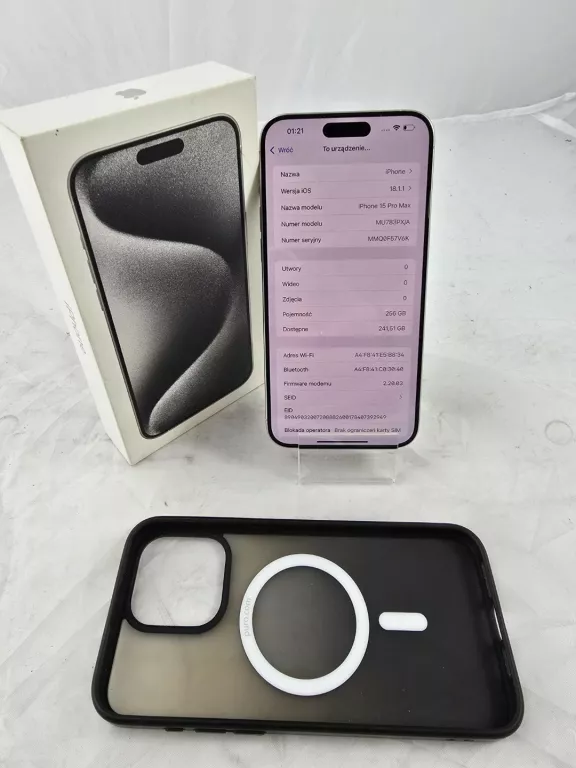 TELEFON IPHONE 15 PRO MAX 256GB 95%