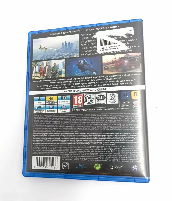 GRA GTA V GRAND THEFT AUTO V PLAYSTATION 4