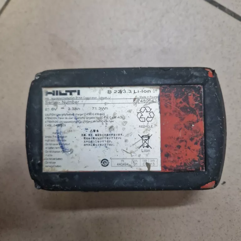 AKUMULATOR LI-ION HILTI B22/3.3 21,6V 3,3AH