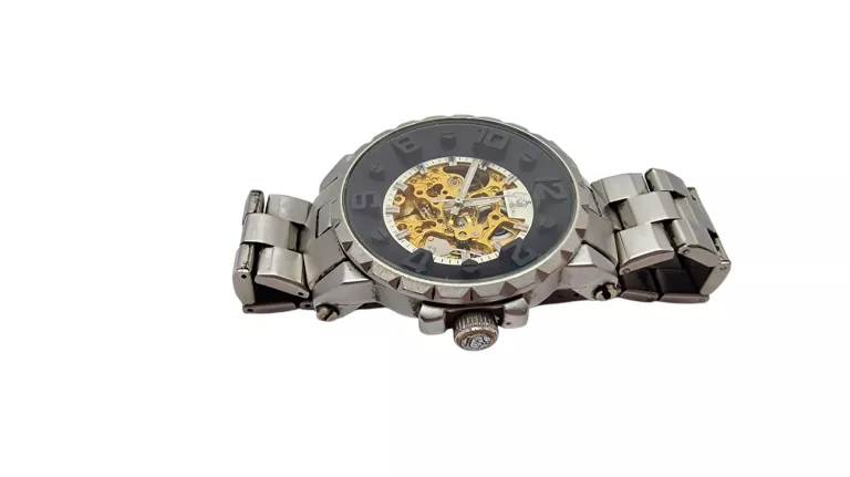 ZEGAREK MĘSKI MECHANICZNY MG. ORKINA OPEN HEART SREBRNY
