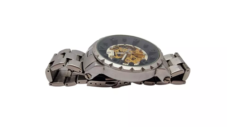 ZEGAREK MĘSKI MECHANICZNY MG. ORKINA OPEN HEART SREBRNY