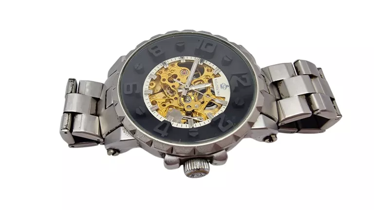 ZEGAREK MĘSKI MECHANICZNY MG. ORKINA OPEN HEART SREBRNY
