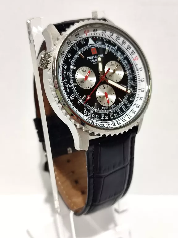 ZEGAREK MĘSKI SWISS ALPINE MILITARY 7078.9DT B/N