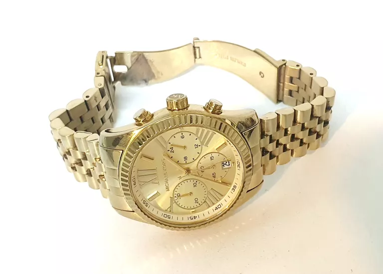 ZEGAREK MICHAEL KORS LEXINGTON MK-5556 ZŁOTY KOMPLET
