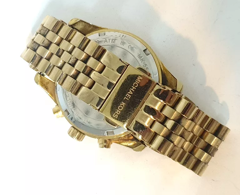 ZEGAREK MICHAEL KORS LEXINGTON MK-5556 ZŁOTY KOMPLET