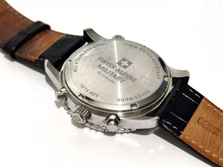 ZEGAREK MĘSKI SWISS ALPINE MILITARY 7078.9DT B/N
