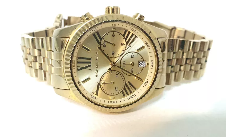 ZEGAREK MICHAEL KORS LEXINGTON MK-5556 ZŁOTY KOMPLET