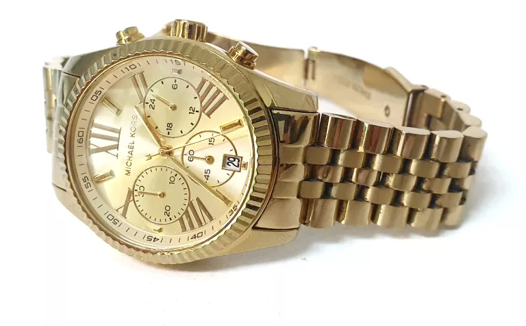 ZEGAREK MICHAEL KORS LEXINGTON MK-5556 ZŁOTY KOMPLET