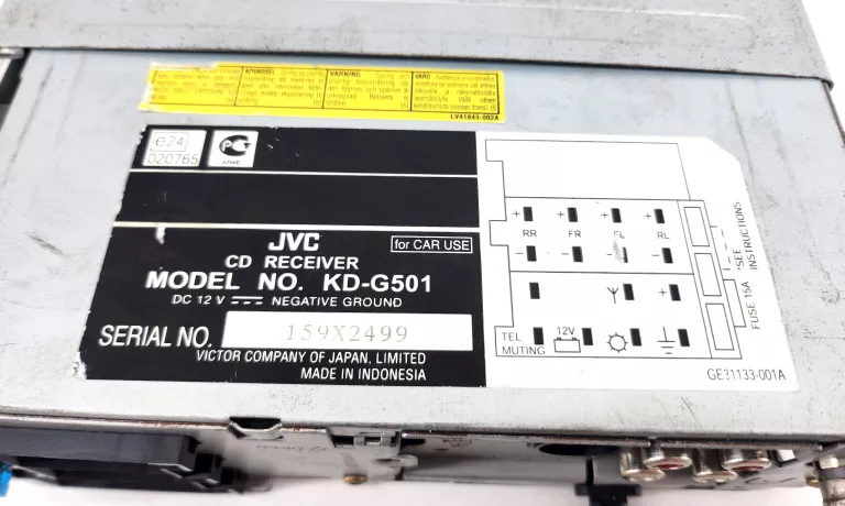 RADIO SAMOCHODOWE JVC KD-G501