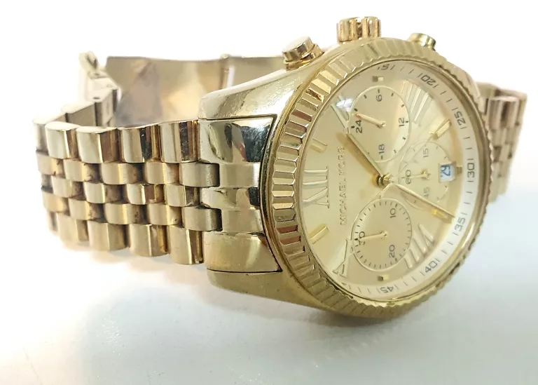 ZEGAREK MICHAEL KORS LEXINGTON MK-5556 ZŁOTY KOMPLET