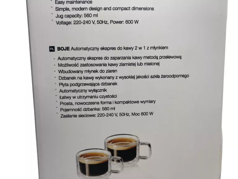 EKSPRES DO KAWY PRZELEWOWY DUKA 1217581 0,7 L
