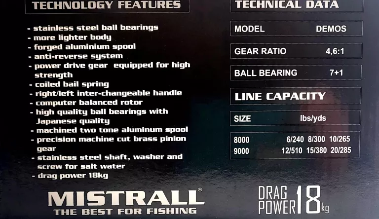 KOŁOWROTEK MISTRALL DEMOS FD 8000 PUDEŁKO