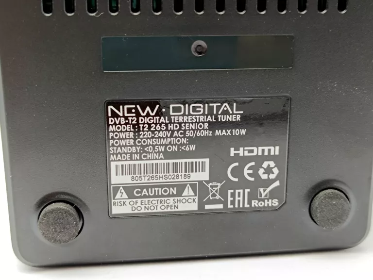 DEKODER TUNER DVB-T2 NEW DIGITAL T2 265 HD SENIOR #GW 20.09.2026
