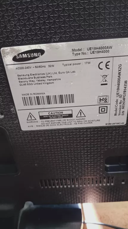 TELEWIZOR SAMSUNG UE19H4000AW