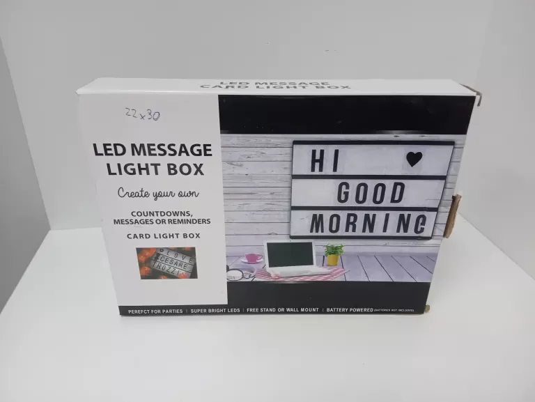 PODŚWIETLANE INFORMACYJNE PUDEŁKO LED MESSAGE LIGHT BOX