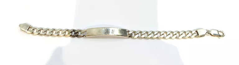 SREBRNA BRANSOLETKA Z PODANA GRUPA KRWI PRP.925 25,66 G 20 CM