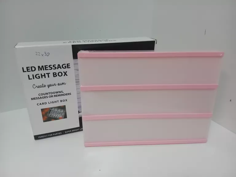 PODŚWIETLANE INFORMACYJNE PUDEŁKO LED MESSAGE LIGHT BOX