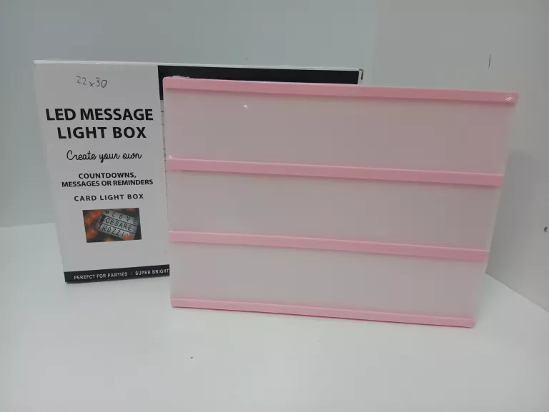 PODŚWIETLANE INFORMACYJNE PUDEŁKO LED MESSAGE LIGHT BOX