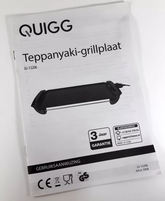 GRILL ELEKTRYCZNY QUIGG TEPPANYAKI XJ-13206